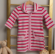 Б-08 Халат велюровый на молнии для девочки