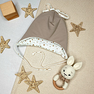 Шапочка утепленная из футера арт.Б-280, серо-коричневый