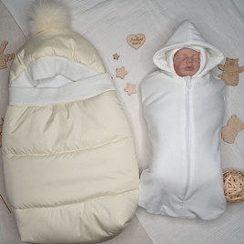 Конверт прогулочный «Дутик» арт.11-170 молочный