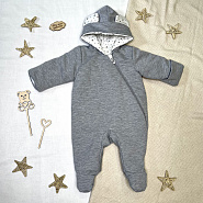 Комбинезон утепленный из футера арт.М-498, серый