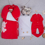 Комплект на выписку №172 "Улыбка" красный