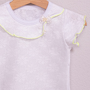 Футболка для девочки ажурная, белая арт.Ф-108 