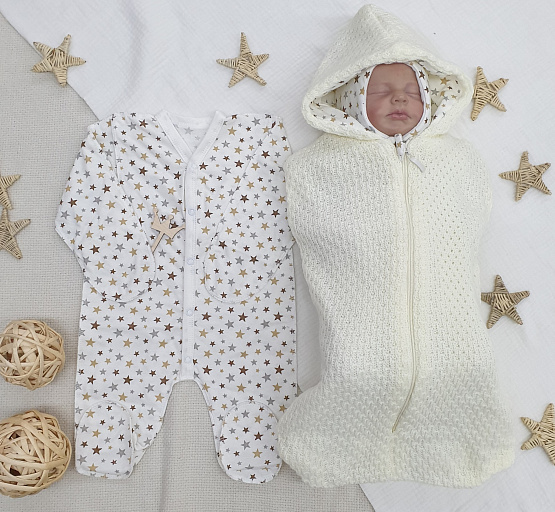 Арт 457 Комплект на выписку "Дино на луне" зима, деми