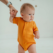 Д-38 Боди муслин, на кнопках, горчица