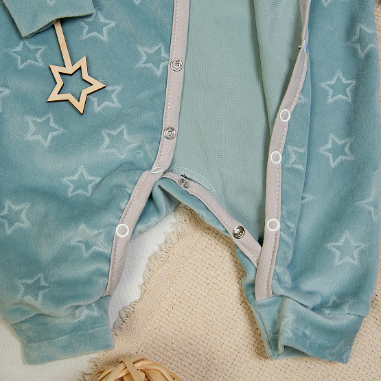 Комбинезон на кнопках "Roxy" арт.М-488 голубой