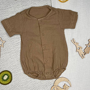 Д-38 Боди муслин, на кнопках, шоколад