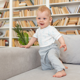 К-332 Костюм "Шарик" боди,штаны,шапочка. Голубой 