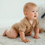 Д-38 Боди муслин, на кнопках, шоколад