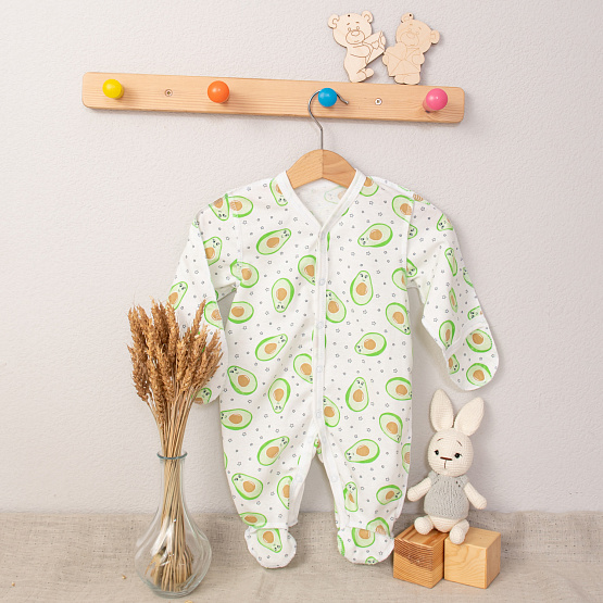 М-519 Комбинезон-слип на кнопках, "Авокадо"