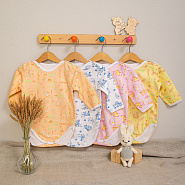 №Д-07 Боди с длинным рукавом на кнопках, ткань футер