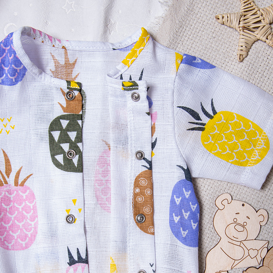 арт.Д-33  Боди детское муслин набивной