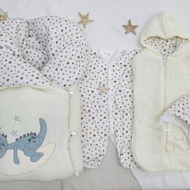 Арт 457 Комплект на выписку "Дино на луне" зима, деми