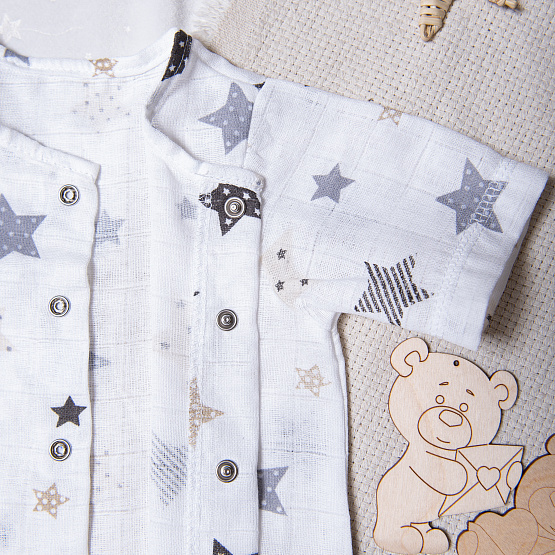 арт.Д-33  Боди детское муслин "Звезды"