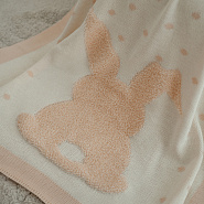 ПВ-39 Плед вязаный «Зая». Бежевый