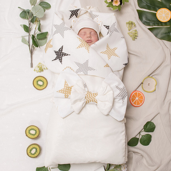 Летний комплект на выписку "Orion" арт.100 молочный