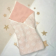 ПВ-31 Плед вязаный "Царский", пудро-молочный