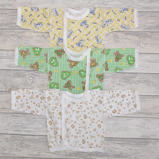 Р-141 Рубашечка детская, со смещенной застежкой на кнопках