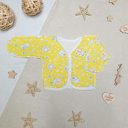 Р-105 Распашонка с зашитыми ручками, на пуговицах, рост 62, футер