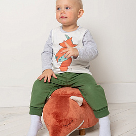 Брюки-джоггеры из футера двунитки арт. Т-103, зелёный