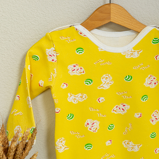 №Д-14 Боди на кнопках с длинным рукавом, ткань интерлок