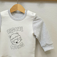 Лонгслив на двух кнопках с принтом "MONS" арт.КЛ-02