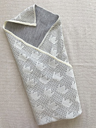 ПВ-31 Плед вязаный "Царский", серый