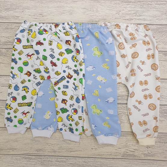 Т-40 Штанишки детские на манжете, футер, в ассортименте