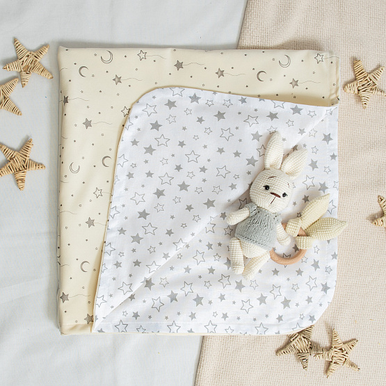 Плед детский "Звездный" арт.0873 молочный