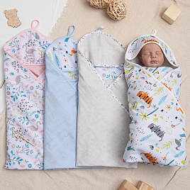 Пелёнка-уголок детская для купания (муслин) арт. 0327
