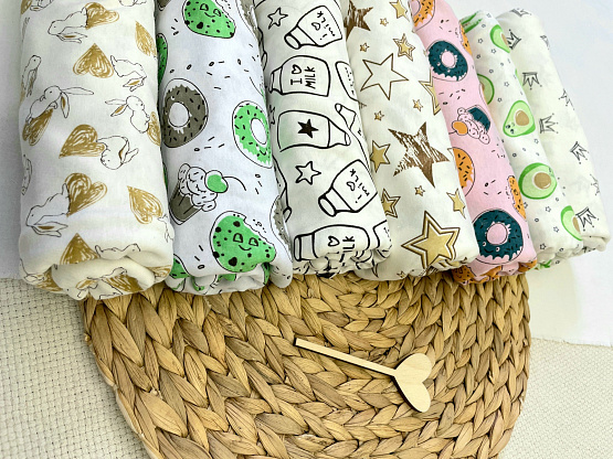 Пелёнка трикотажная 120х90см (кулирка принт.) арт.0306