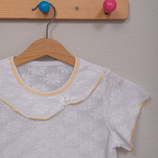 Футболка для девочки ажурная, цветная арт.Ф-108