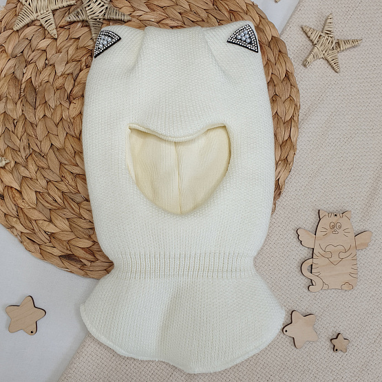 Шапка-шлем дет. "Ушки", для девочки 2-5 лет арт.Б-291