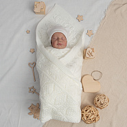 Плед детский вязаный арт.ПВ-30 молочный