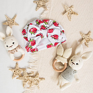 Шапочка детская для девочки "Бантик" №Б-284 полоска