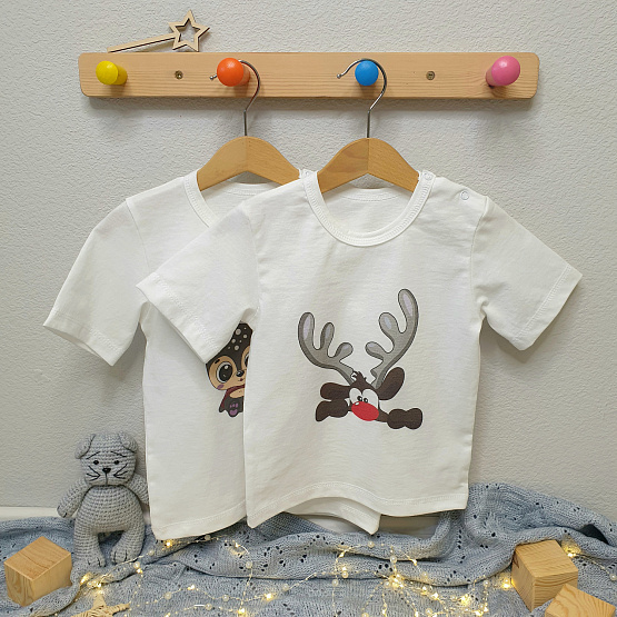 Футболка с новогодним принтом "Олеша" арт.Ф-164