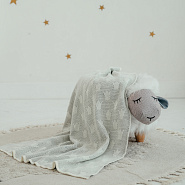 ПВ-31 Плед вязаный "Царский", серый