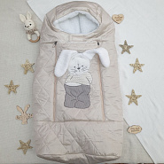 Комплект прогулочный конверт с комбинезоном "Зайка-Зазнайка" арт. 11-411 серый