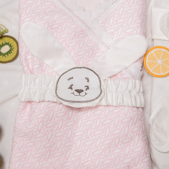 Летний комплект на выписку «Sweet Rabbit» №103 розовый
