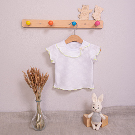 Футболка для девочки ажурная, белая арт.Ф-108 