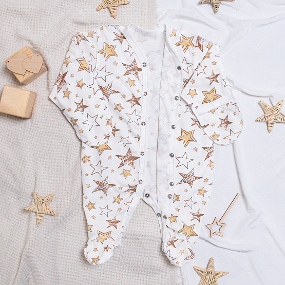 М-519 Комбинезон-слип на кнопках "Звезды"