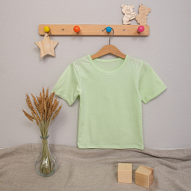 Футболка с круглым вырезом, зеленая арт.Ф-82