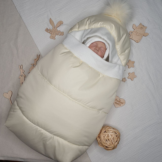 Конверт прогулочный «Дутик» арт.11-170 молочный