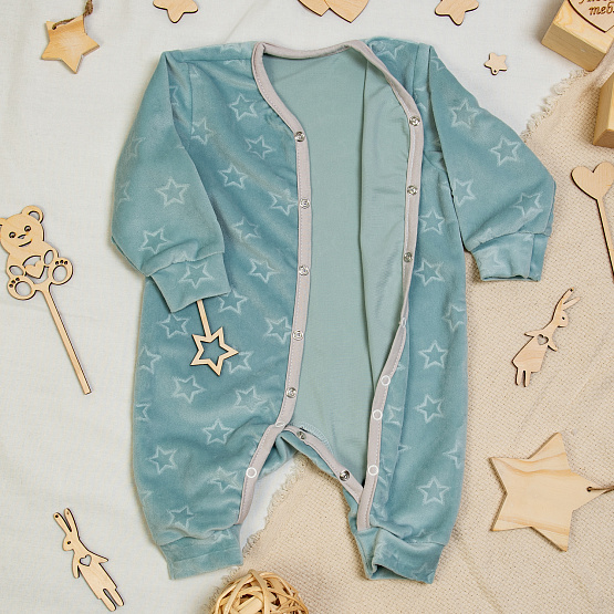 Комбинезон на кнопках "Roxy" арт.М-488 голубой