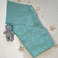 ПВ-31 Плед вязаный "Царский", зеленый