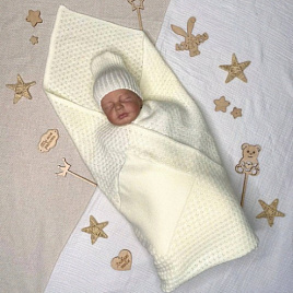  ПВ-35 Плед детский "Пчелка" с кармашком и шапочкой