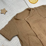 Д-38 Боди муслин, на кнопках, шоколад