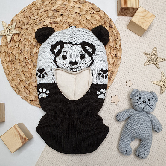 № Б-287 Шапка-шлем дет. "Лапки", для мальчика 2-5 лет