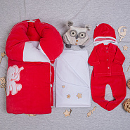 Комплект на выписку №172 "Улыбка" красный