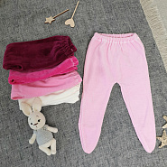 Ползунки велюровые арт.Т-30 для девочки, молочный