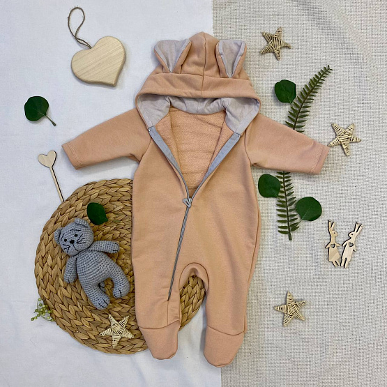 М-517 Комбинезон детский "Ушастик" персик